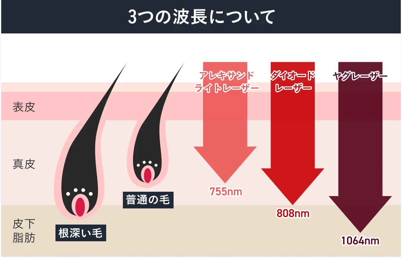 3つの波長について