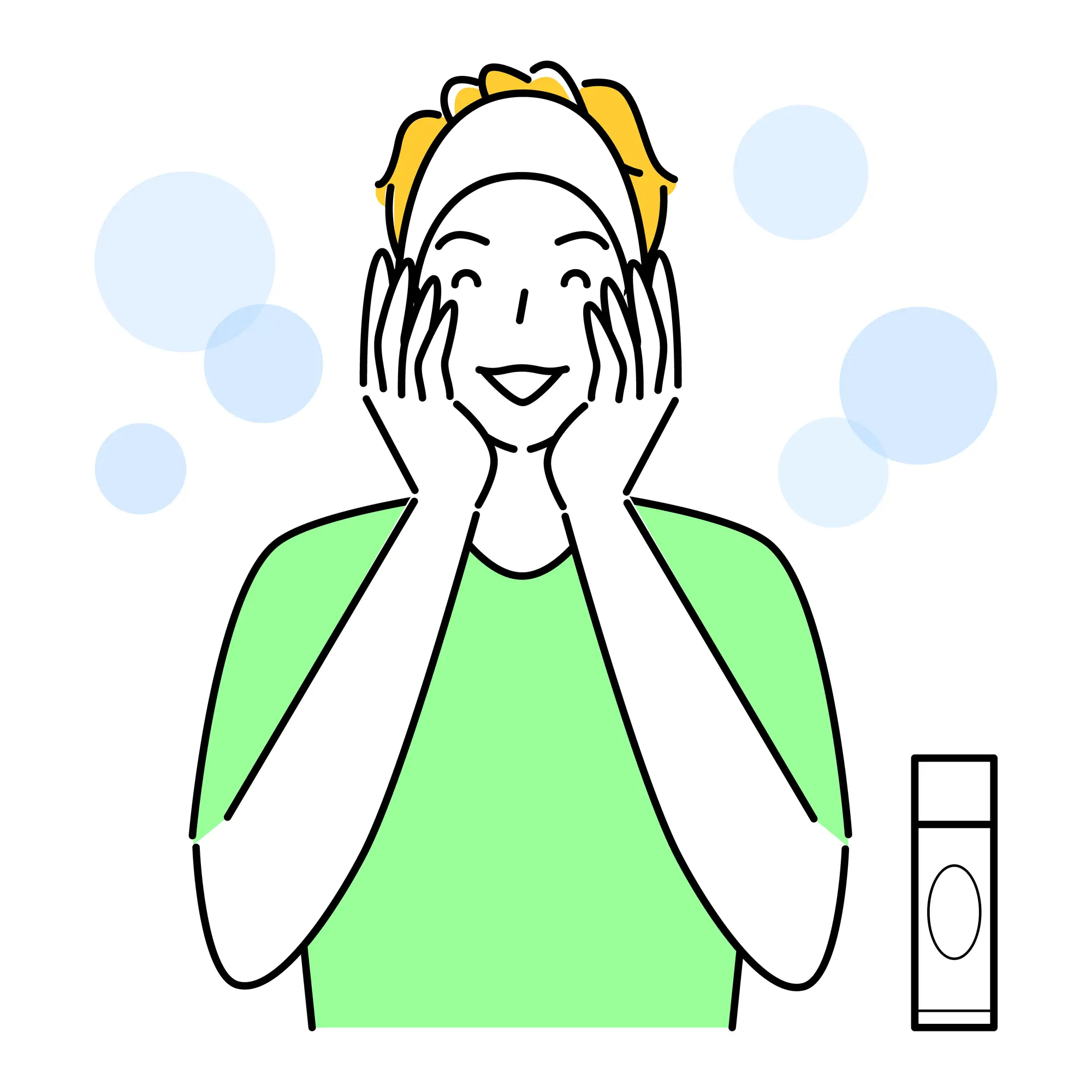 肌を保湿する男性