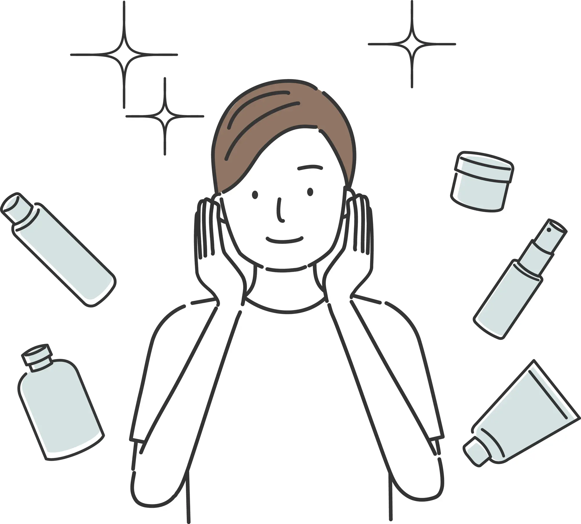 肌の保湿をする男性