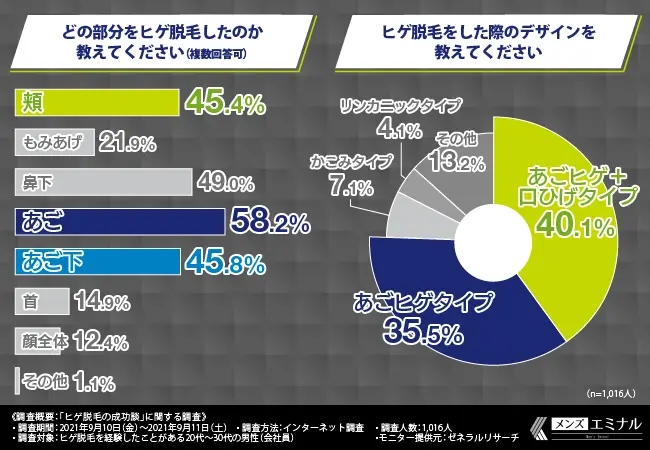 ヒゲデザインのアンケート調査結果
