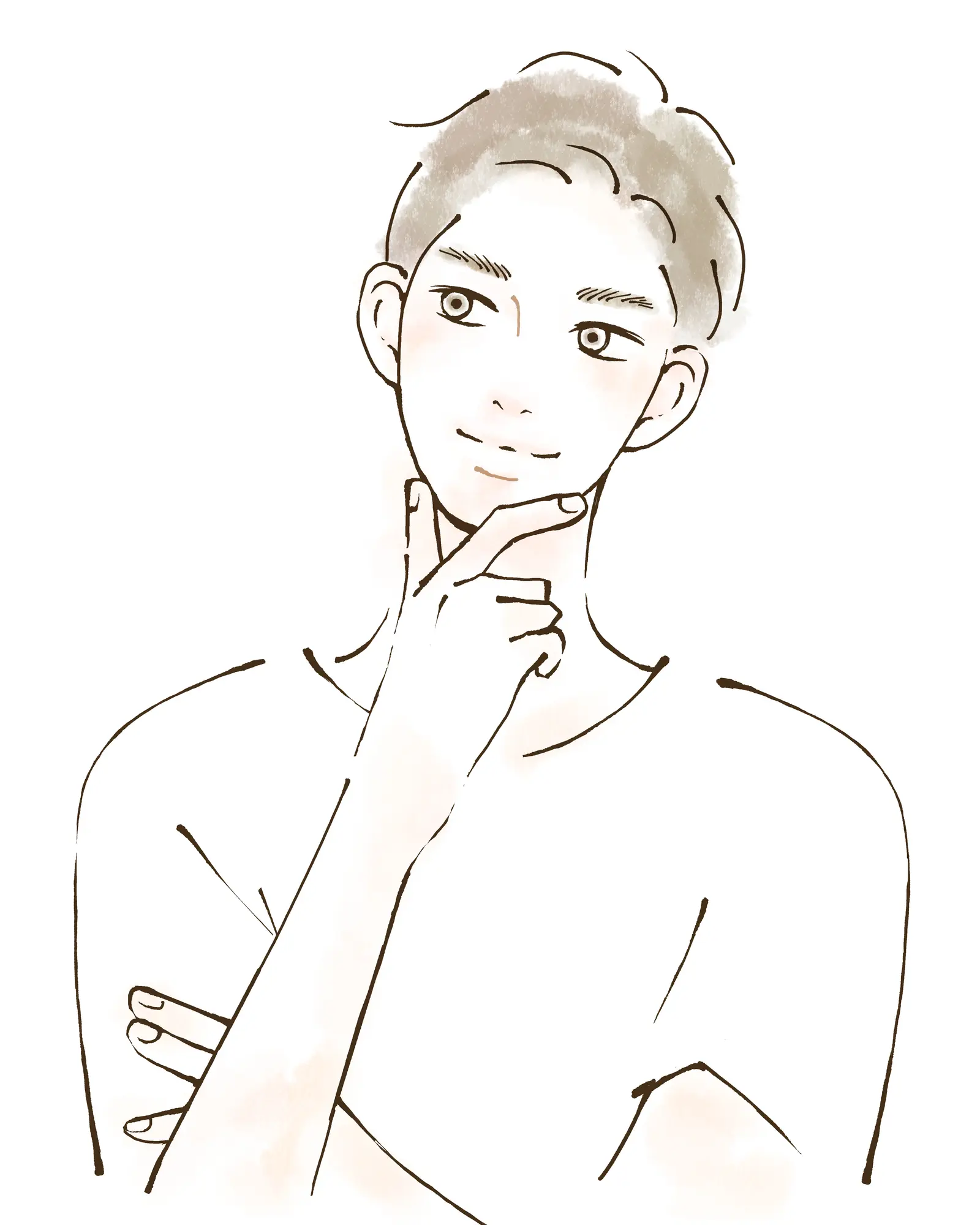 ヒゲを気にする男性